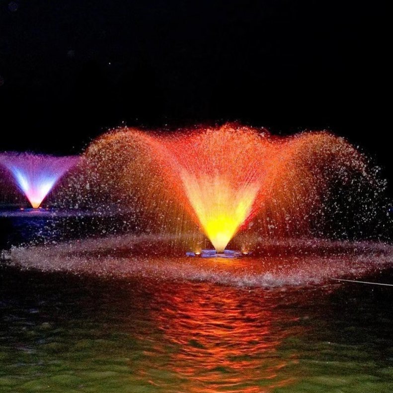 floating fountain with led lights